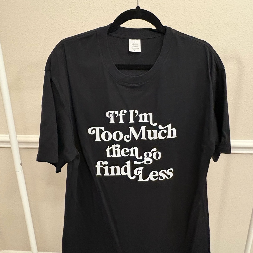 Size XXL Black Graphic T-Shirt
